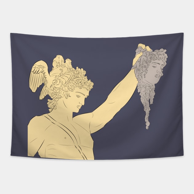 Perseus With The Head of Medusa Tapestry by LiLian-Kaff