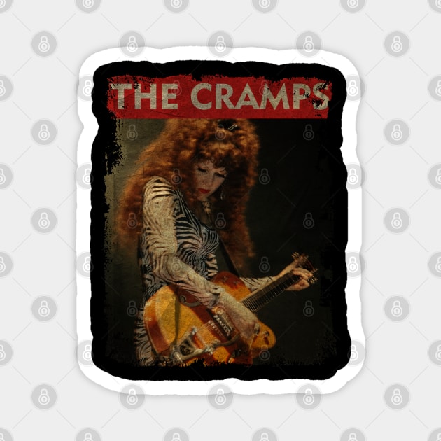 TEXTURE ART- The Cramps 1982 - RETRO STYLE 5 Magnet by ZiziVintage