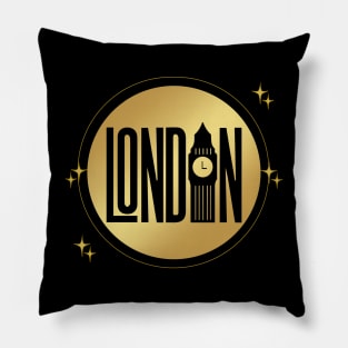 Black and Gold London Pillow