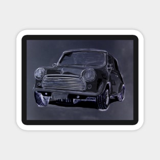 Classic Mini Chalk Black Magnet