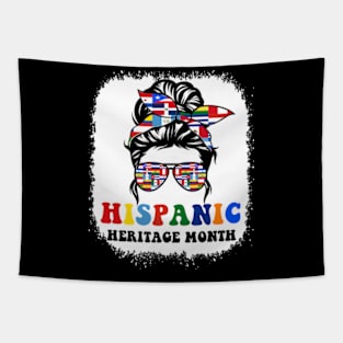 National Hispanic Heritage Month Gift 2022 Messy Bun All Countries Tapestry