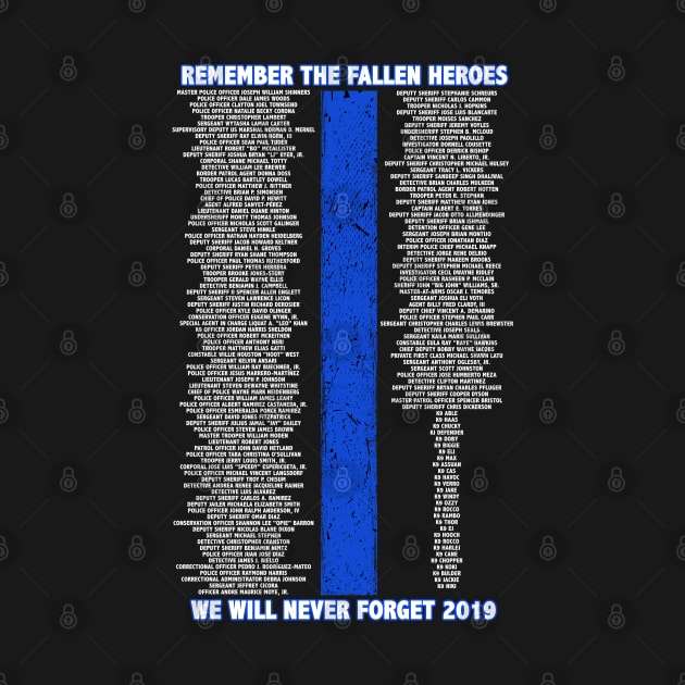 2019 Police Memorial - Thin Blue Line Family by bluelinemotivation