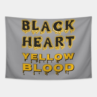 Black Heart Yellow Blood Tapestry