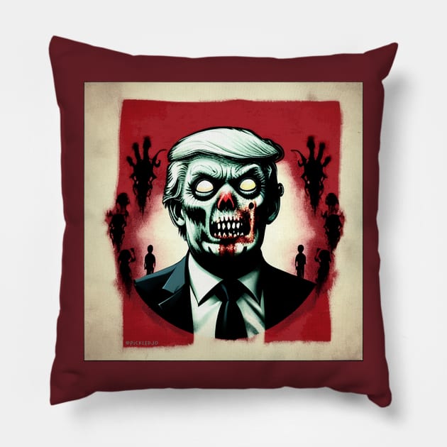 Zombie Trump Pillow by Pickledjo