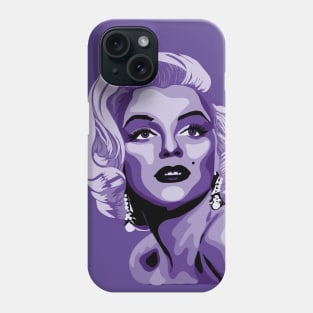 Marilyn Monroe Purple Portrait Phone Case