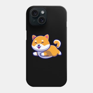 Cute Shiba Inu Dog Running Cartoon Phone Case