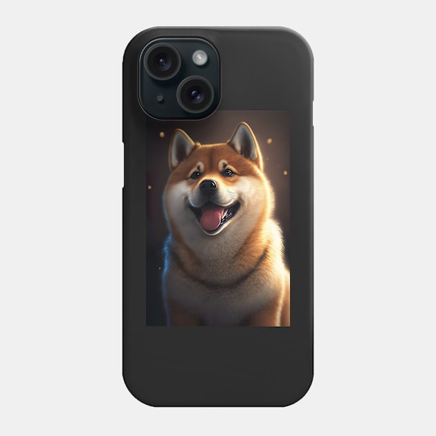 Happy Shiba Inu Dog Phone Case by KoolArtDistrict