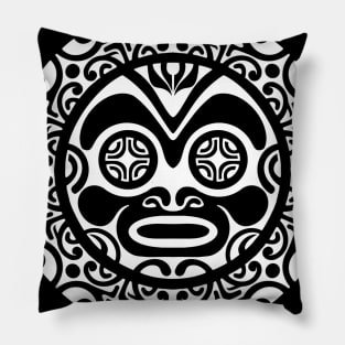 Polynesian Tiki face 1 Pillow