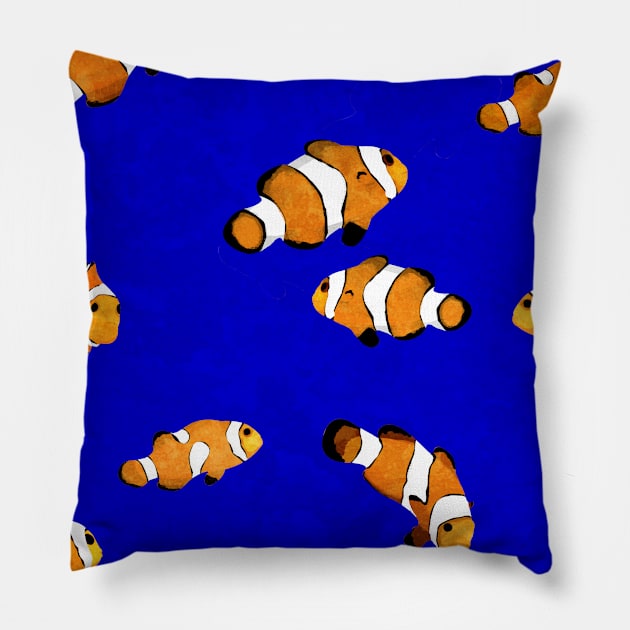 Clownfish Pillow by KatherineBlowerDesigns