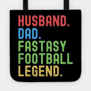 Husband Dad is Fantasy Football Legend, Funny Dad Father Tote