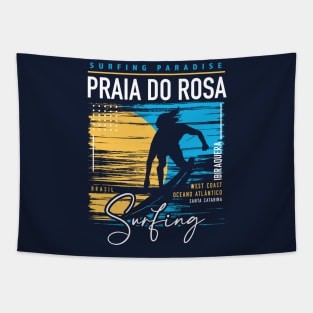 Retro Praia do Rosa Surfing // Surfers Paradise // Surf Brazil Tapestry