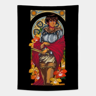 Art Nouveau of a Beautiful Warrior Tapestry