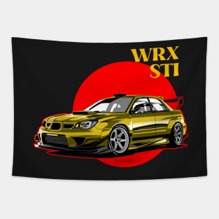 Subie WRX sti illustration Tapestry