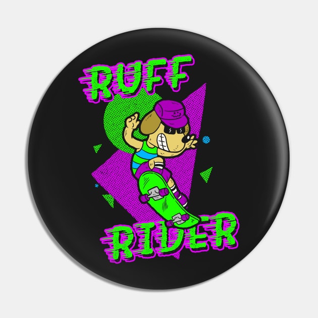 Ruff Rider Pin by dumbshirts