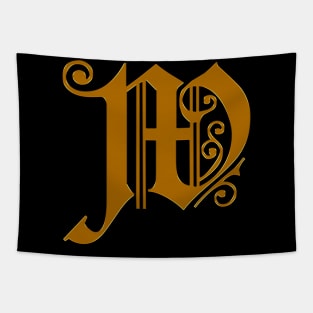 Golden Letter W Tapestry