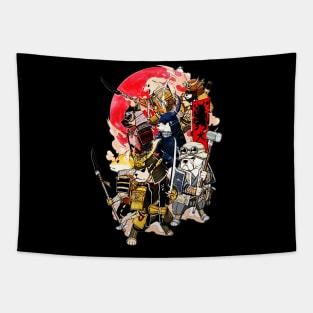 Seven samurai dog Tapestry