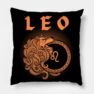 Leo Lion Gothic Style Pillow