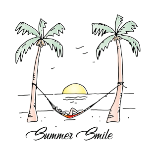 Summer Smile Tropical Beach T-Shirt