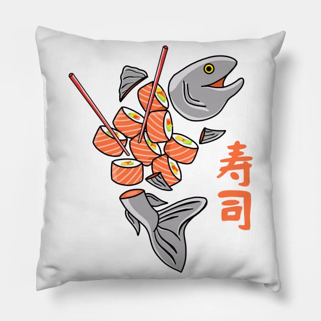 Salmon Sushi Pillow by Kimprut