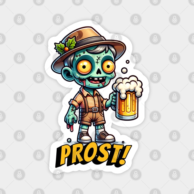 Oktoberfest Zombie Prost! Magnet by HolidayBug
