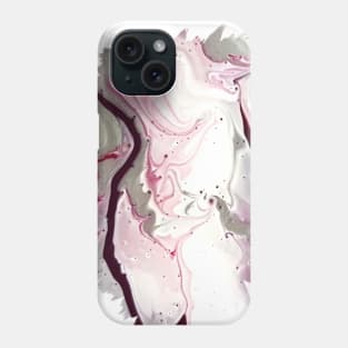 Red/Purple/White Acrylic Pour Painting Phone Case