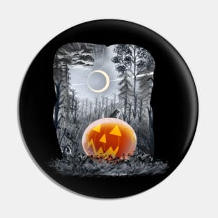 Painterly Halloween Pumpkin Illustration Pin