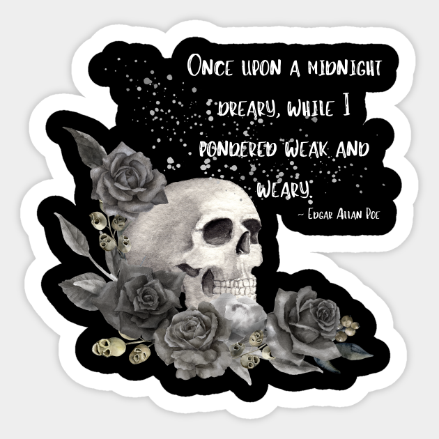 Edgar Allan Poe Halloween Design Halloween Sticker Teepublic