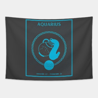 Aquarius Zodiac Design Tapestry