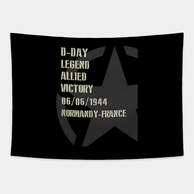 D-Day Legend 1944 invasion Normandy military WW2 T-shirt Tapestry by Jose Luiz Filho