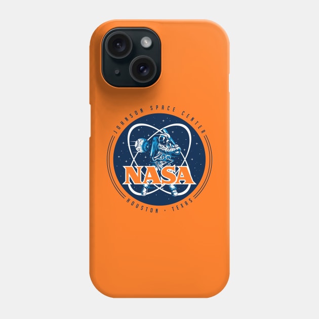 Retro NASA Astros Logo - Navy Blue Version Phone Case by Blake Dumesnil Designs