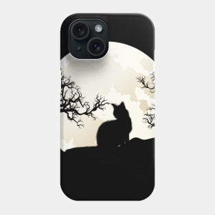 cat  in the moonlight gifts Phone Case