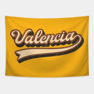 Valencia Spain Retro Vintage Design Tapestry