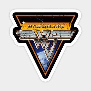 Wyld Stallyns - Bill and ted - 80s metal - orange triangle Magnet