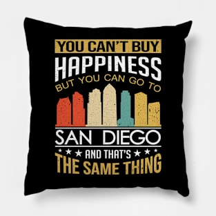 Vintage San Diego City - I Love San Diego Funny gift Pillow