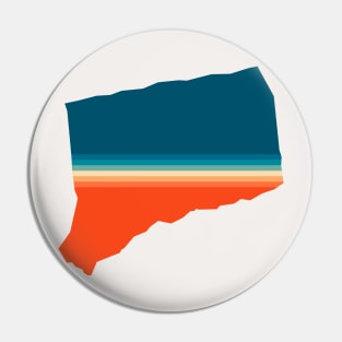 Connecticut State Retro Map Pin