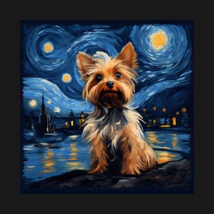 Yorkshire Terrier Starry Night T-Shirt