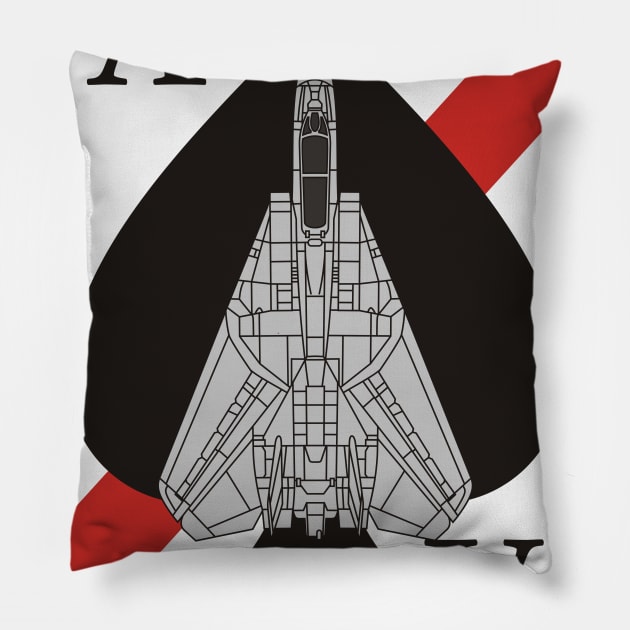 F14 Tomcat - VF41 Black Aces Pillow by MBK