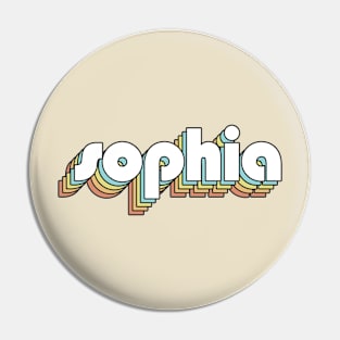 Sophia - Retro Rainbow Typography Faded Style Pin