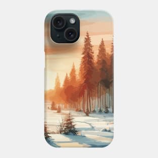 Winter Sunrise Winter  Morning Landscape Phone Case