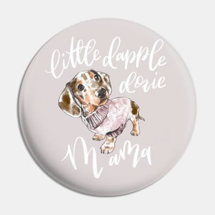 Dapple Doxie, Chocolate in Pink Pin