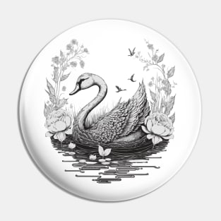 Beautiful Swan Pin