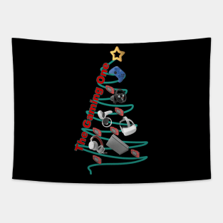 Gamer Xmas Tree Tapestry