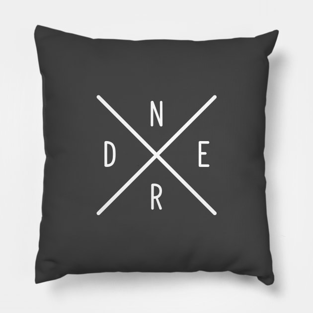 N-E-R-D Pillow by HappyNerdShirts