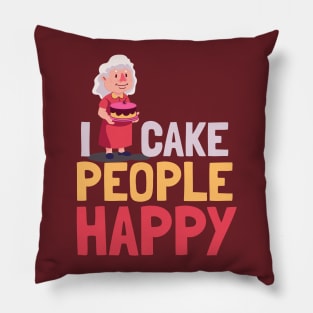 Funny and cute pastry cake grandma design for baking lovers Pillow