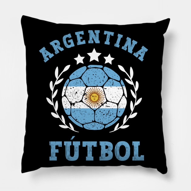 Argentina Fútbol Pillow by footballomatic