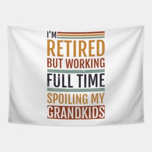 Retired Grandpa Spoiling Grandkids Tapestry