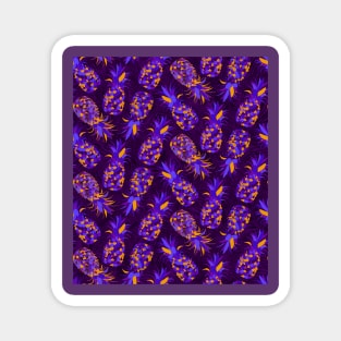 Purple Mosaic Pineapples Magnet
