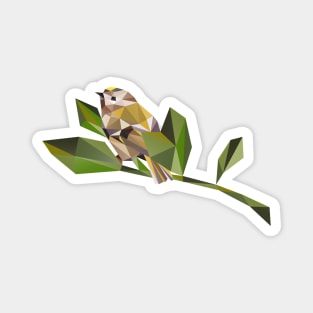 Cute Geometric Goldcrest Magnet