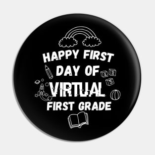 Happy First Day Of Virtual First Grade preschool Pin