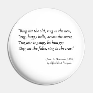 A Quote from "In Memoriam A.H.H." by Alfred Lord Tennyson Pin